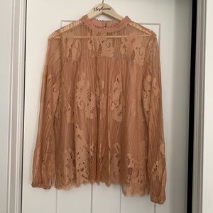 Long sleeve flowy lace top